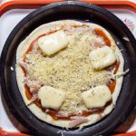 Pizza de Presunto e Queijo com Pão de Sanduíche