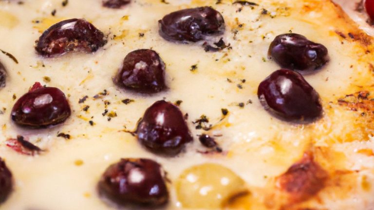 Receita de Pizza de Queijo com Cerejas