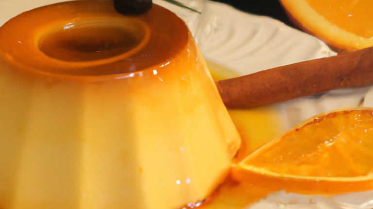 Receita de Pudim com Licor e Molho de Laranja