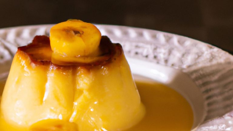 Receita de Pudim de Banana e Suspiro