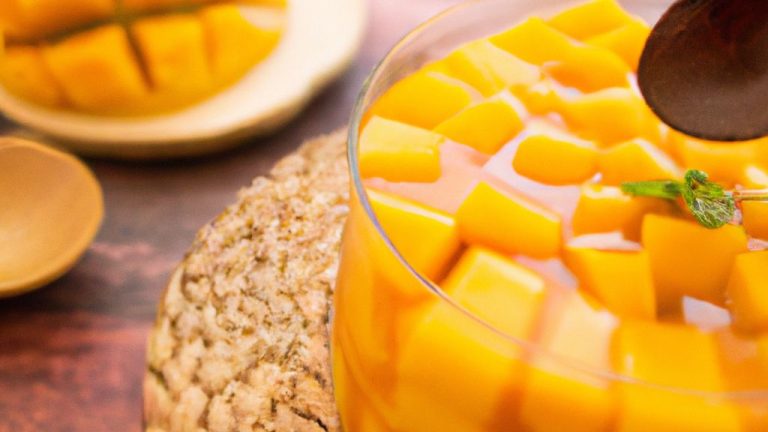 Receita de pudim de chia com manga