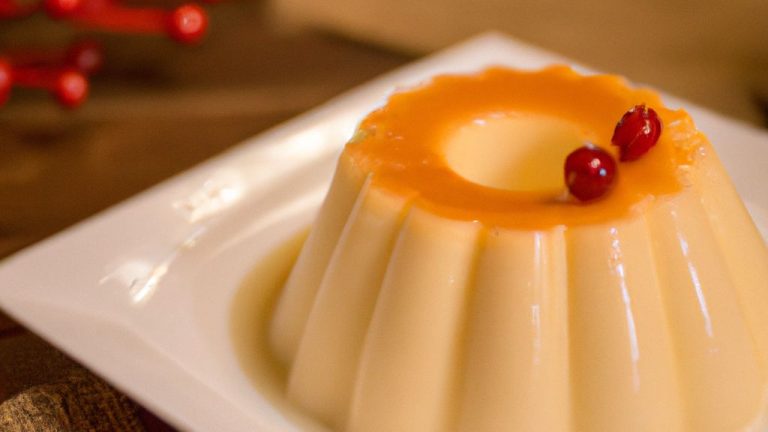 Receita de Pudim de Natal sem lactose