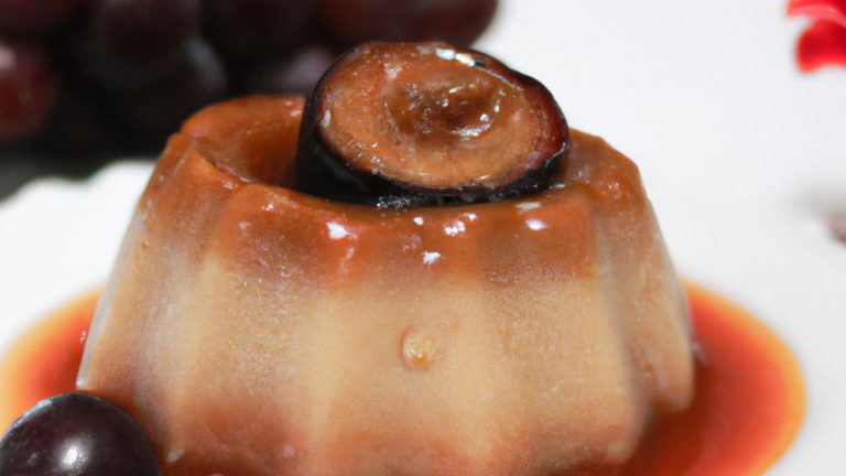 Receita de Pudim de Uva com calda light