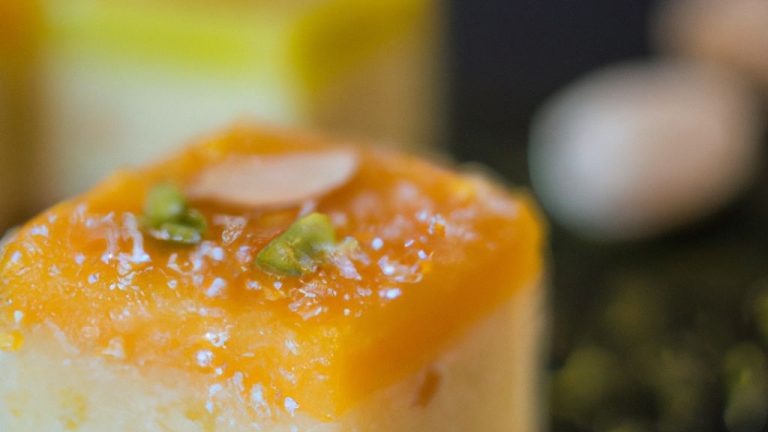 Receita de Quadradinho de Damasco com Pistache