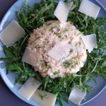 Risoto ao brie, parma e rúcula