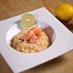 Risoto com camarão