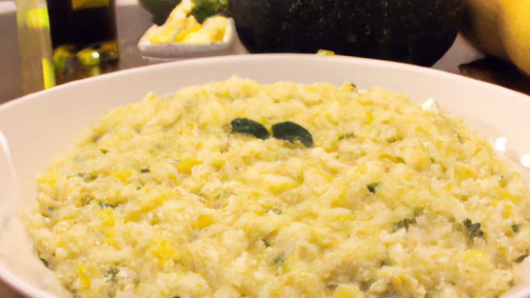 Receita de Risoto de Abobrinha com Queijo