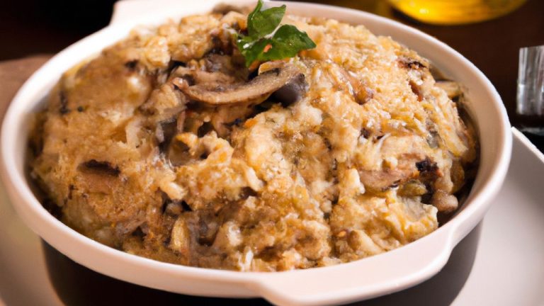 Receita de Risoto de Funghi Secchi com Molho de Queijo