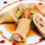 Rolinhos de Frango ao Molho Rosê