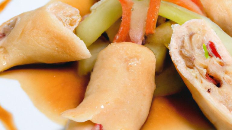 Receita de Rolinhos de Frango ao Molho Rosê