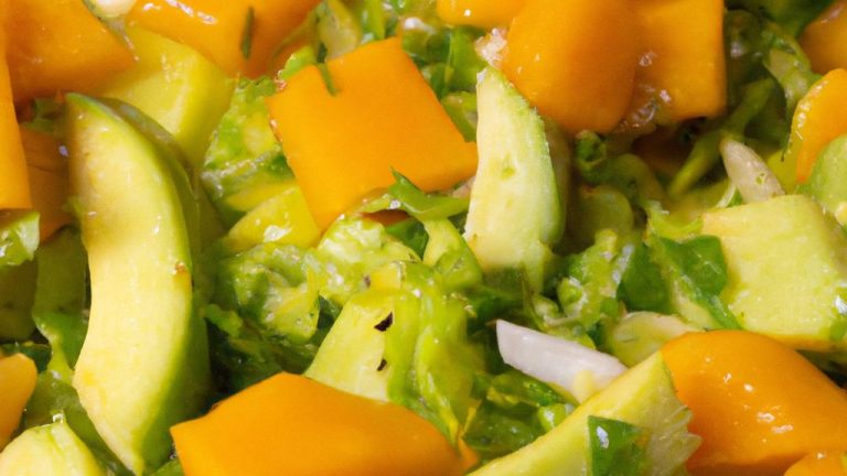Receita de Salada de abacate com laranja e manga