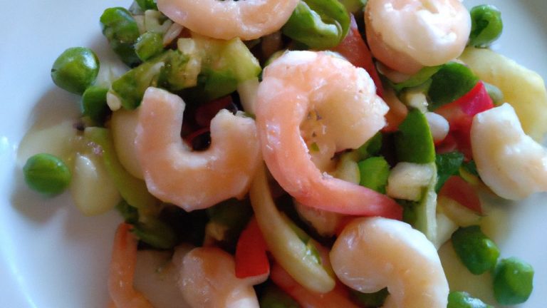 Receita de Salada de Camarão com Ervilha