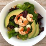 Salada de Camarão, Abacate e Alface