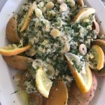 Salada de ostras e batatas