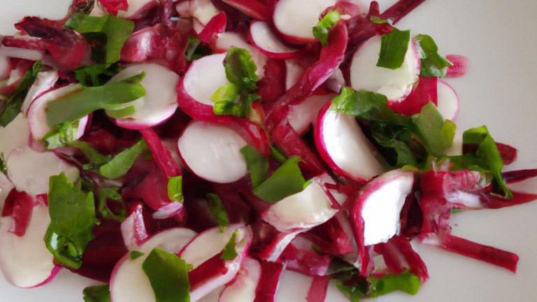 Receita de Salada de Radichio com Molho de Manjericão