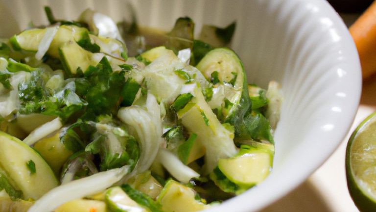 Receita de Salada Fria de Abobrinha