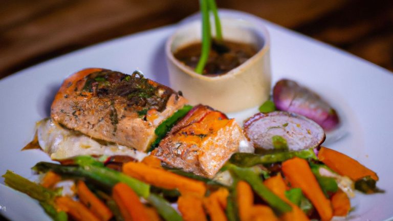 Receita de Salmão Assado com Legumes