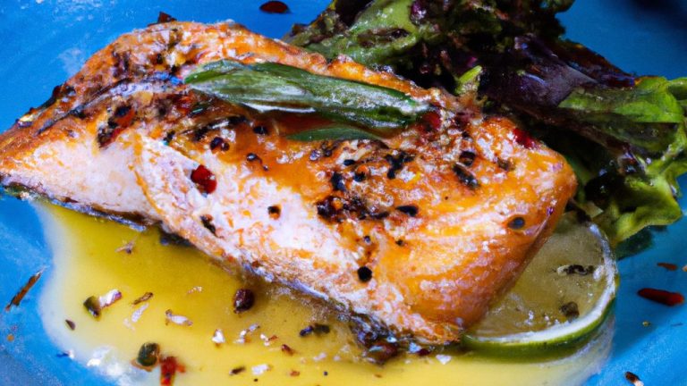 Receita de Salmão Grelhado com Molho de Pimentas Secas
