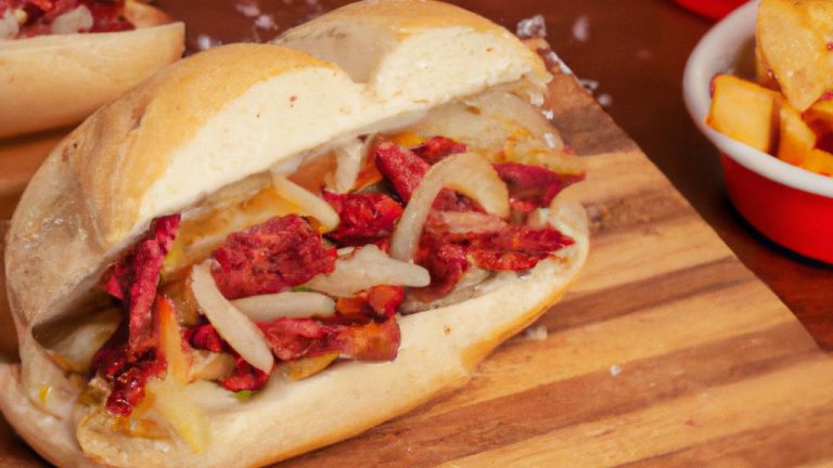 Receita de Sanduíche de Lingüiça Calabresa com Batata-Palha
