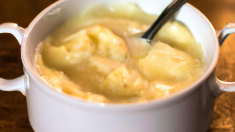 Receita de Sopa de Queijo e Cebola