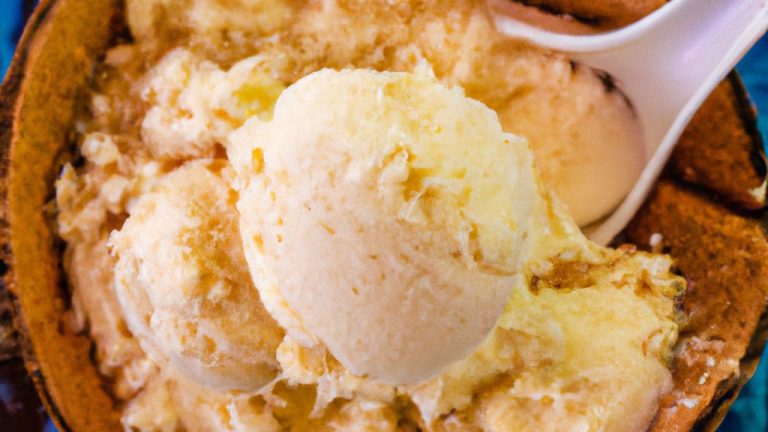 Receita de sorvete de coco queimado