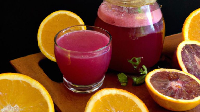 Receita de Suco de laranja com beterraba