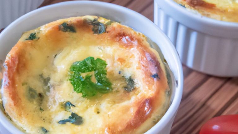 Receita de Suflê de Espinafre