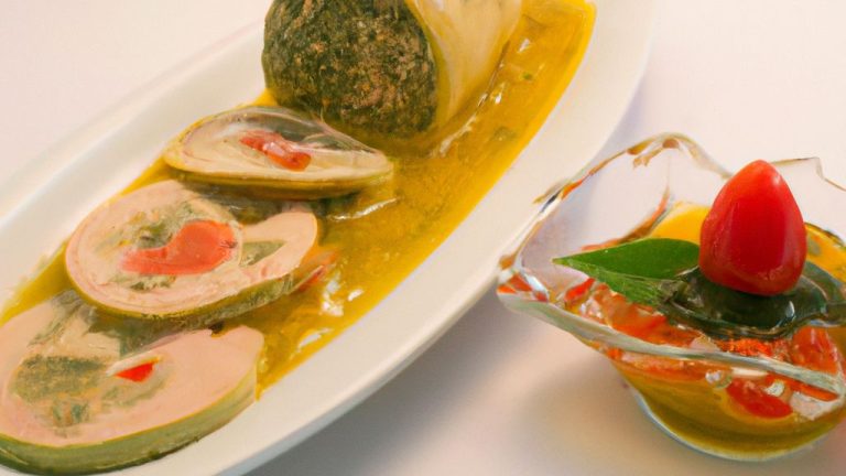 Receita de Terrine de manga, couve-manteiga e pimenta rosa