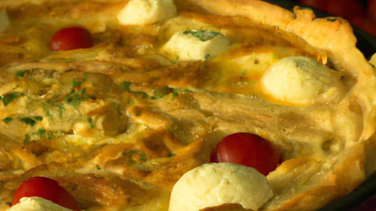 Receita de Torta de ricota com tomates