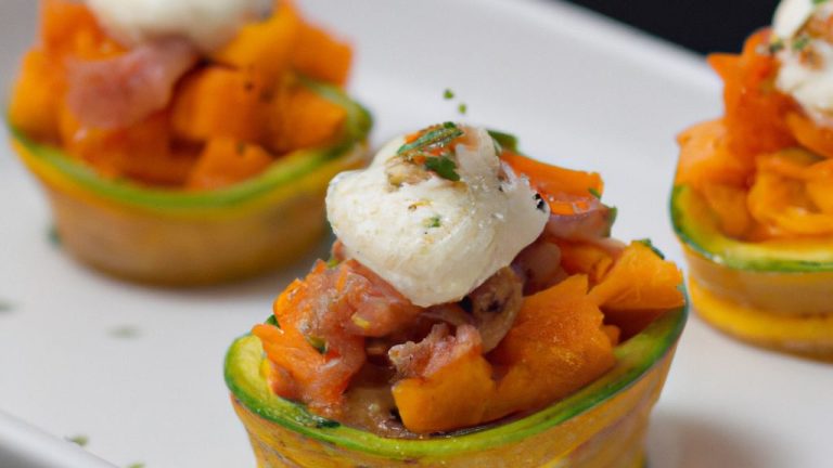 Receita de Trouxinhas de abobrinha e salmão