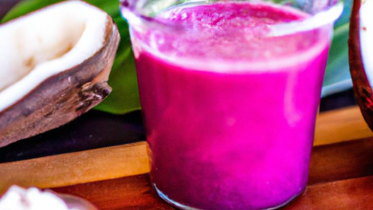 Receita de Vitamina de Coco e Beterraba