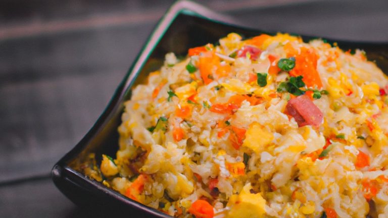 Receita de Yakimeshi – arroz colorido