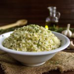 Risoto de leite com ervas