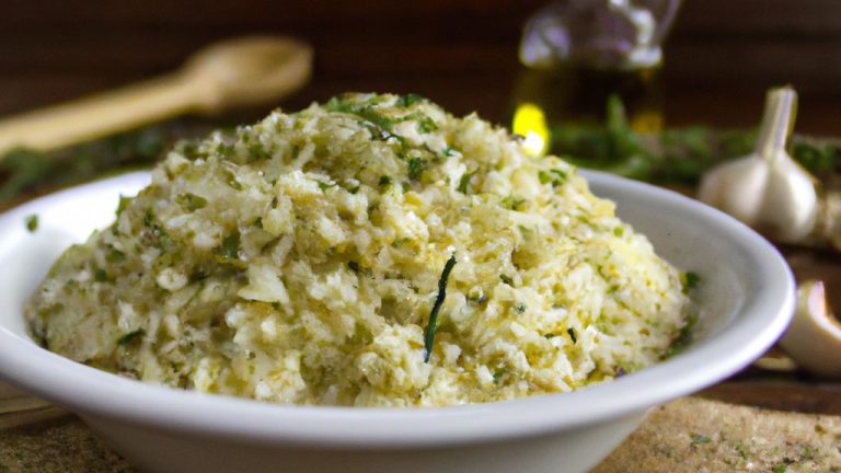 Risoto de leite com ervas