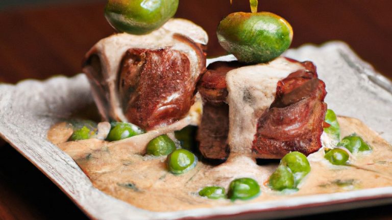 Rocambole de carne moída com creme de cebola