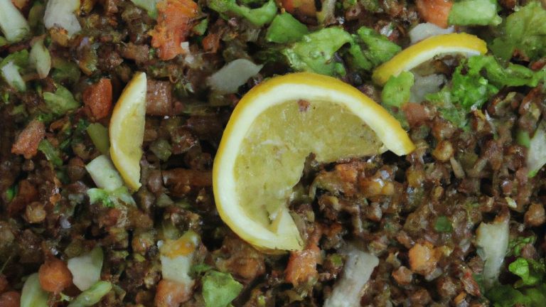 Salada árabe com lentilhas