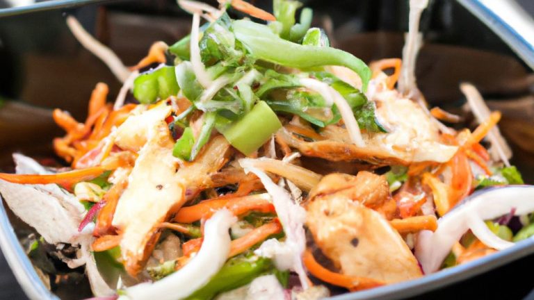 Salada asiática de frango