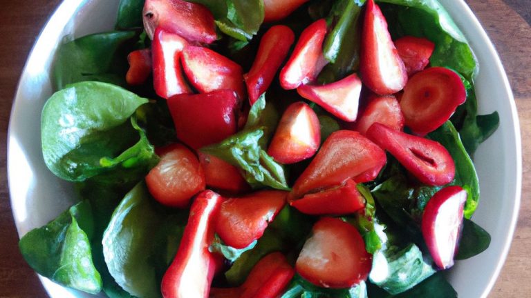 Salada de Espinafre com morango