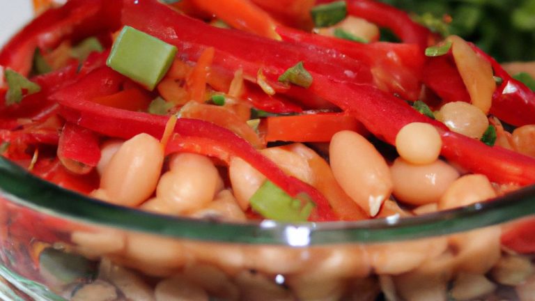 Salada de grão de bico com legumes