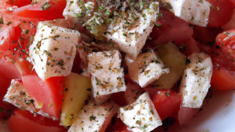 Salada de pepino, tomate e feta light