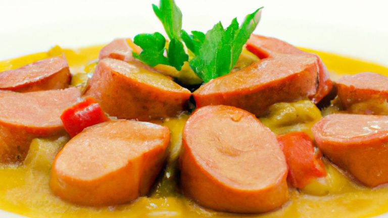 Salsicha ao molho de laranja