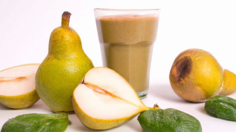 Smoothie de pera, espinafre e gengibre