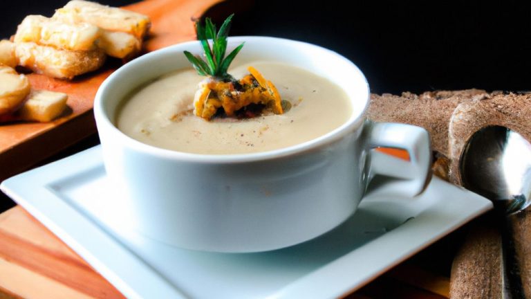 Sopa cremosa de cogumelos sem creme de leite