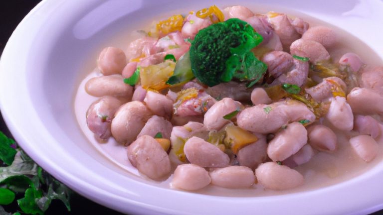 Sopa de couve e feijão branco