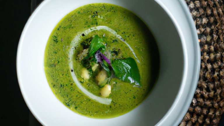 Sopa de ervilha com hortelã fresca