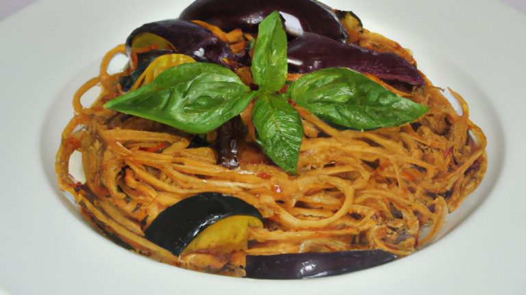 Spaghetti com berinjela