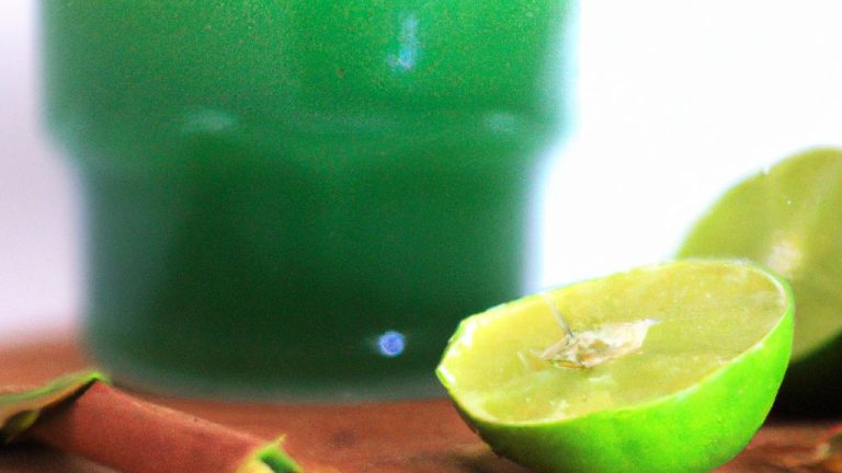 Suco de spirulina com limão