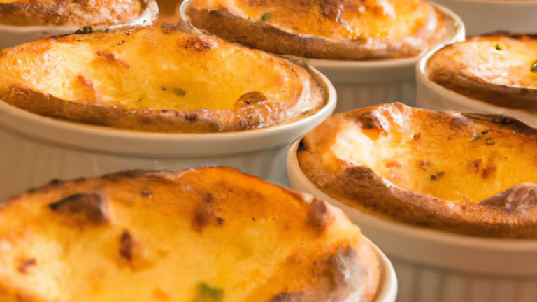 Suflê de alho poró