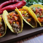 Tacos com chili mexicano