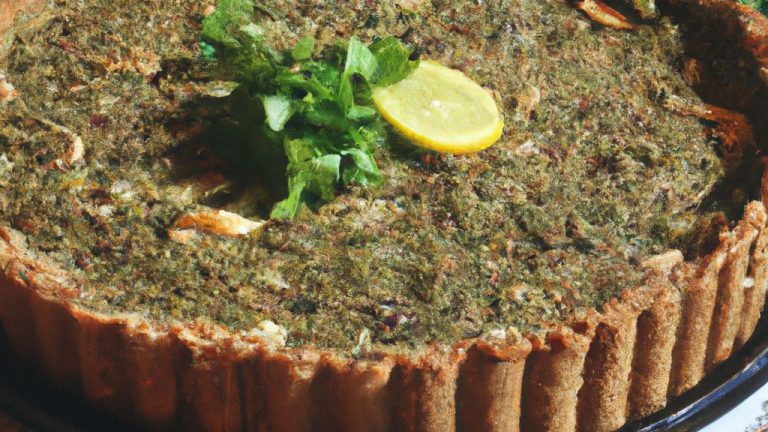 Torta de ricota com espinafre e noz-moscada